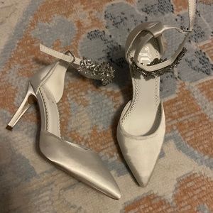 White heels - worn once for wedding